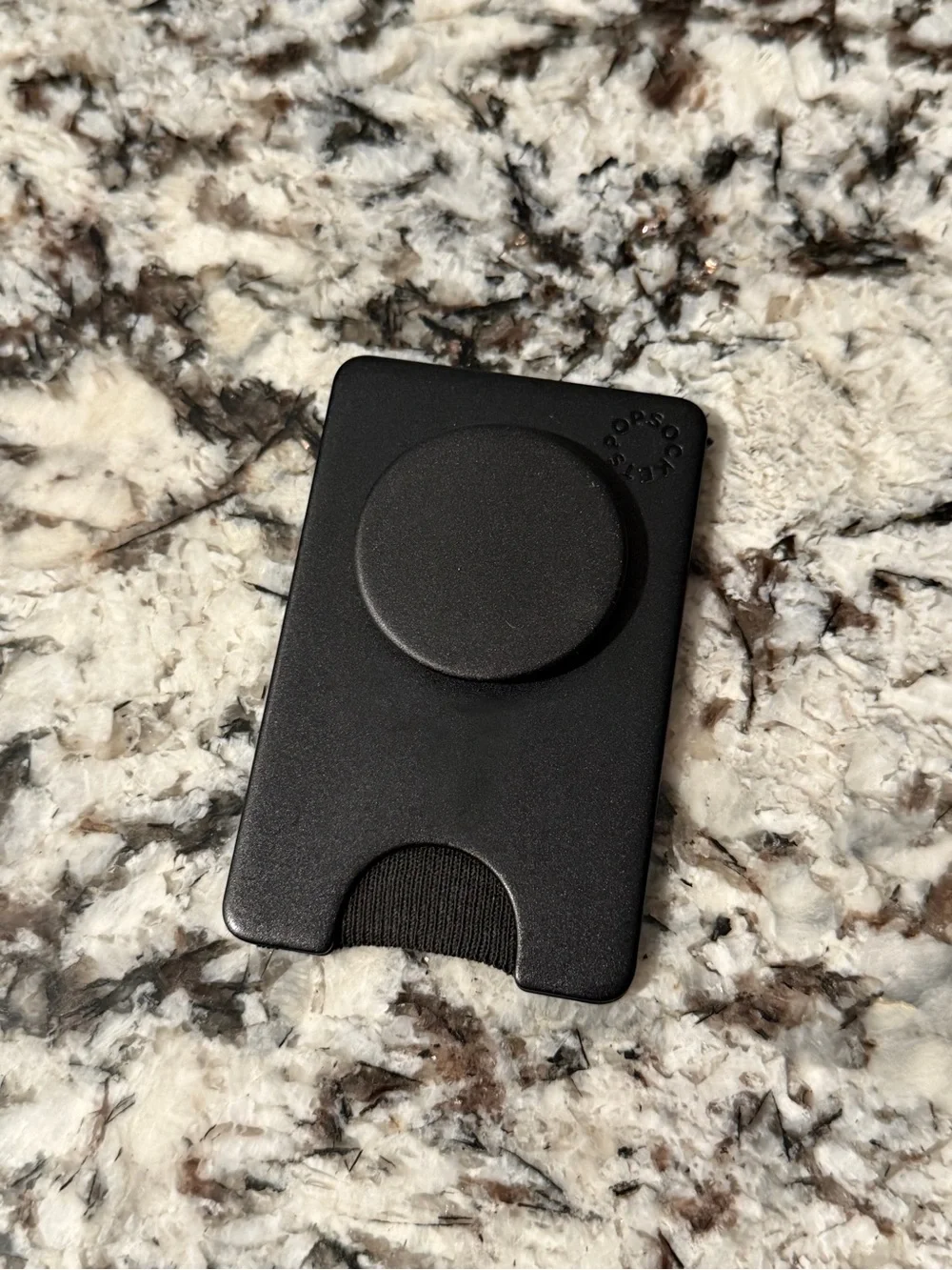 PopSocket Adhesive Black Card Wallet with Integrated PopGrip